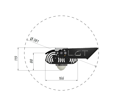 LGT-Prom-Fobos-150 Прожектор-2 габаритные размеры